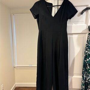 Club Monaco Black V-Neck Jumpsuit